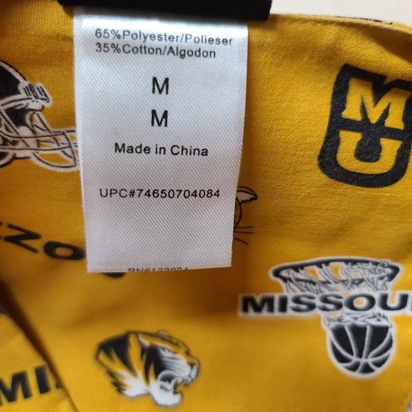 DUDZ University Of Missouri Mizzou Womens Medium Gold Nurse Medical Scrub Top - Picture 10 of 11